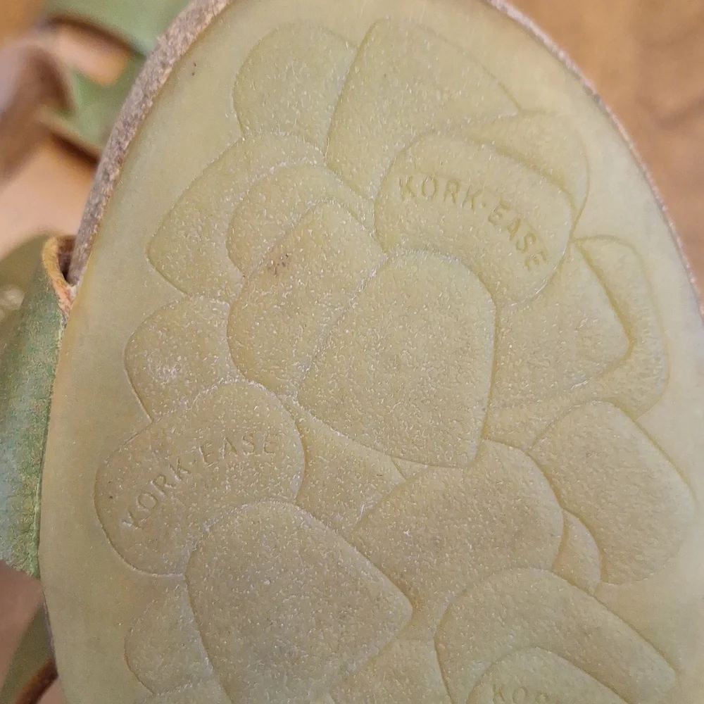 Kork-Ease Green Leather Sandals - Picture 10 of 16